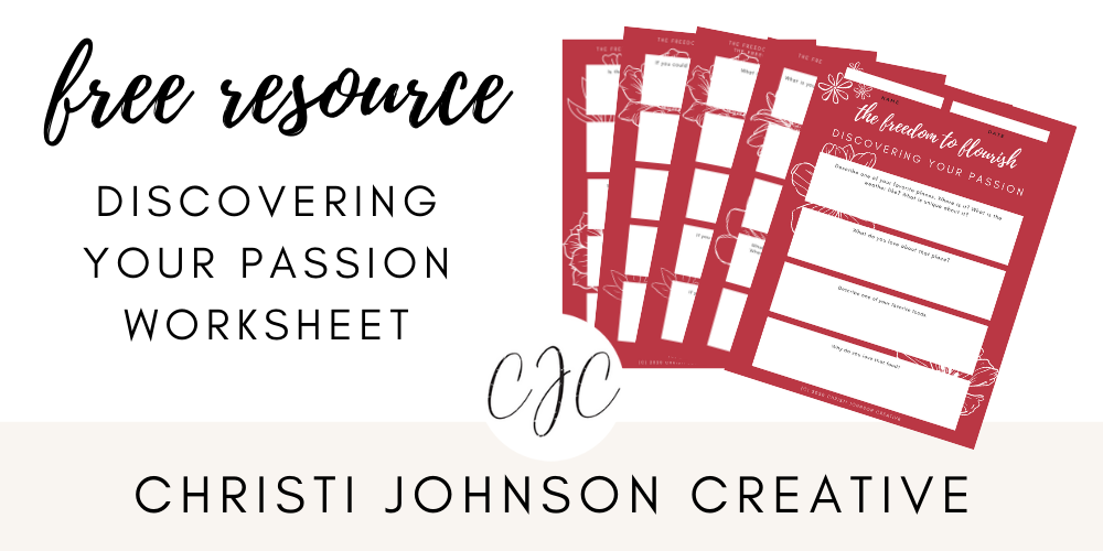 how to find your passion worksheet