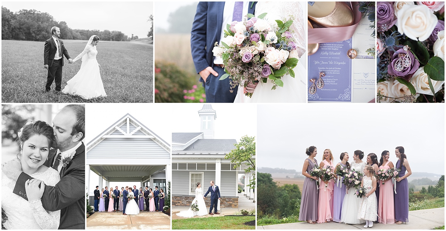 westminster maryland wedding blush and lavender