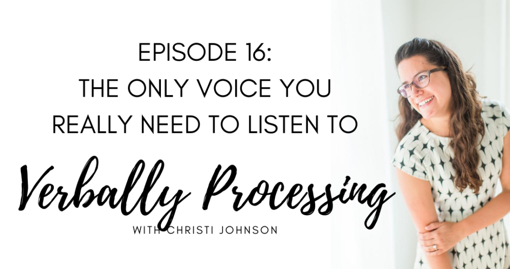 the only voice you need to listen to and how to find it