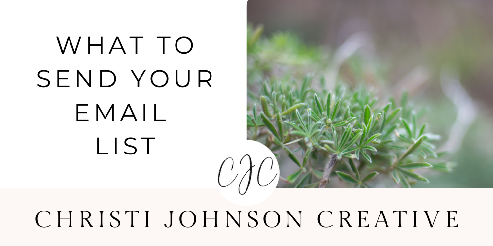 what to send your email list title card
