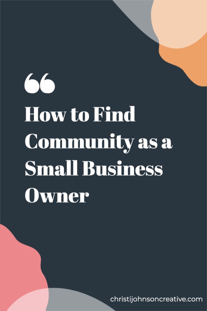 how to find community as a small business owner