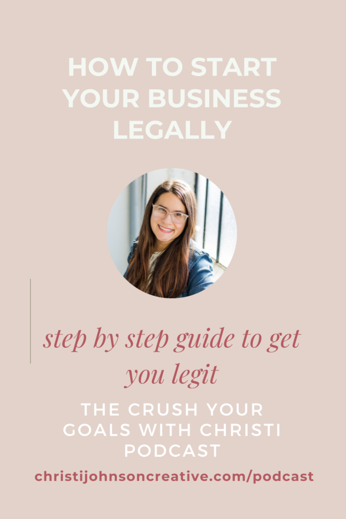How to start your business legally written in white text on a tan background